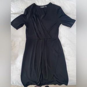 Black draped dress